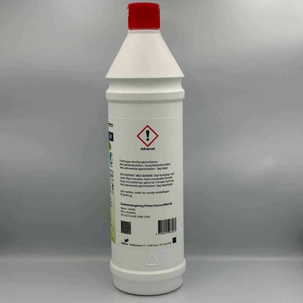Bagside af Prime Source Ren 55 – Kraftfuld Kalkfjerner med Farve og Parfume - Svanemærket