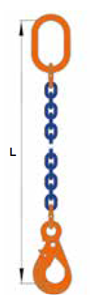 Pewag 1-partskätting 7mm Klass 10 ink. Säkerhetskrok WLL: 1,9T