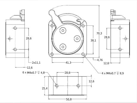 Alfra TMC 70 Inbyggnadsmagnet för Specialapplikationer WLL: 70Kg