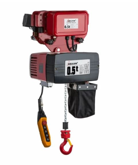 Delta DEH2 Elektrisk kättingtelfer med elbalkvagn - EWL 6mtr WLL: 2000 Kg, 400V, 8/2m/min