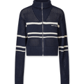 oval square Snow Zip Cardigan | Rezet Store
