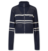 oval square Snow Zip Cardigan | Rezet Store
