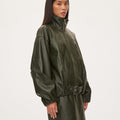 oval square Lenny Leather Jacket | Rezet Store