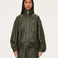 oval square Lenny Leather Jacket | Rezet Store