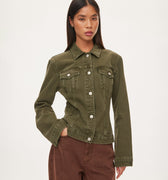 oval square Edie Denim Jacket | Rezet Store