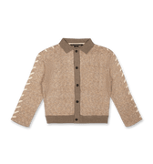 Unbleached Lace Up Cardigan