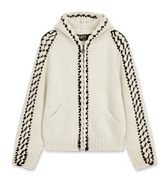 OPEN YY Stitch Zip Up Knit Hoodie | Rezet Store