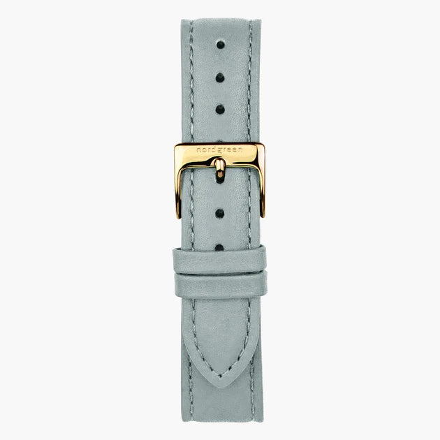 Dove Grey Vegan Leather - Gold