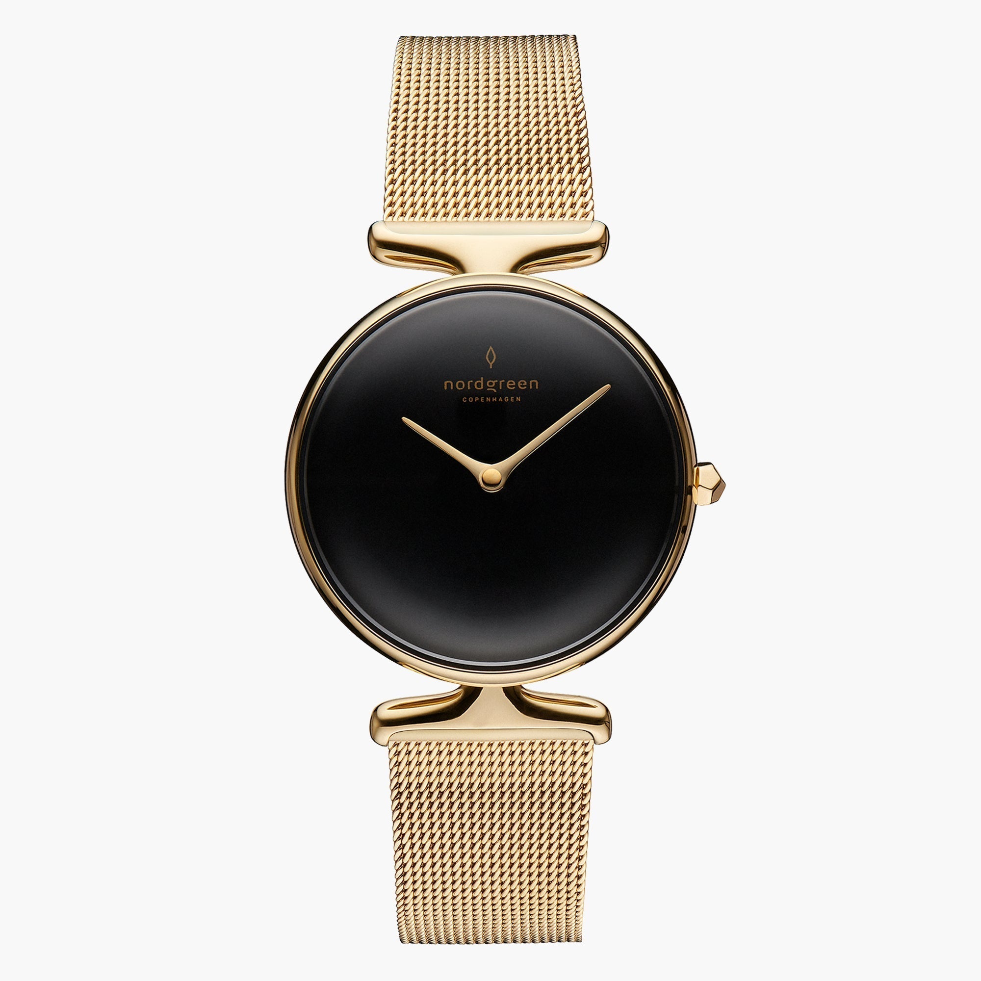 Women's Unika Gold Mesh Black Dial 32mm Watch – Nordgreen