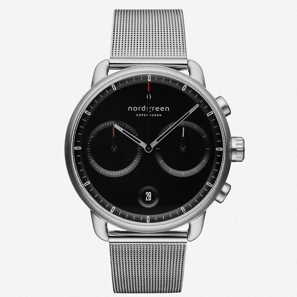 Nordgreen Pioneer ブラックダイヤル Pioneer Chronograph | Nordgreen 42mm Gunmetal Black