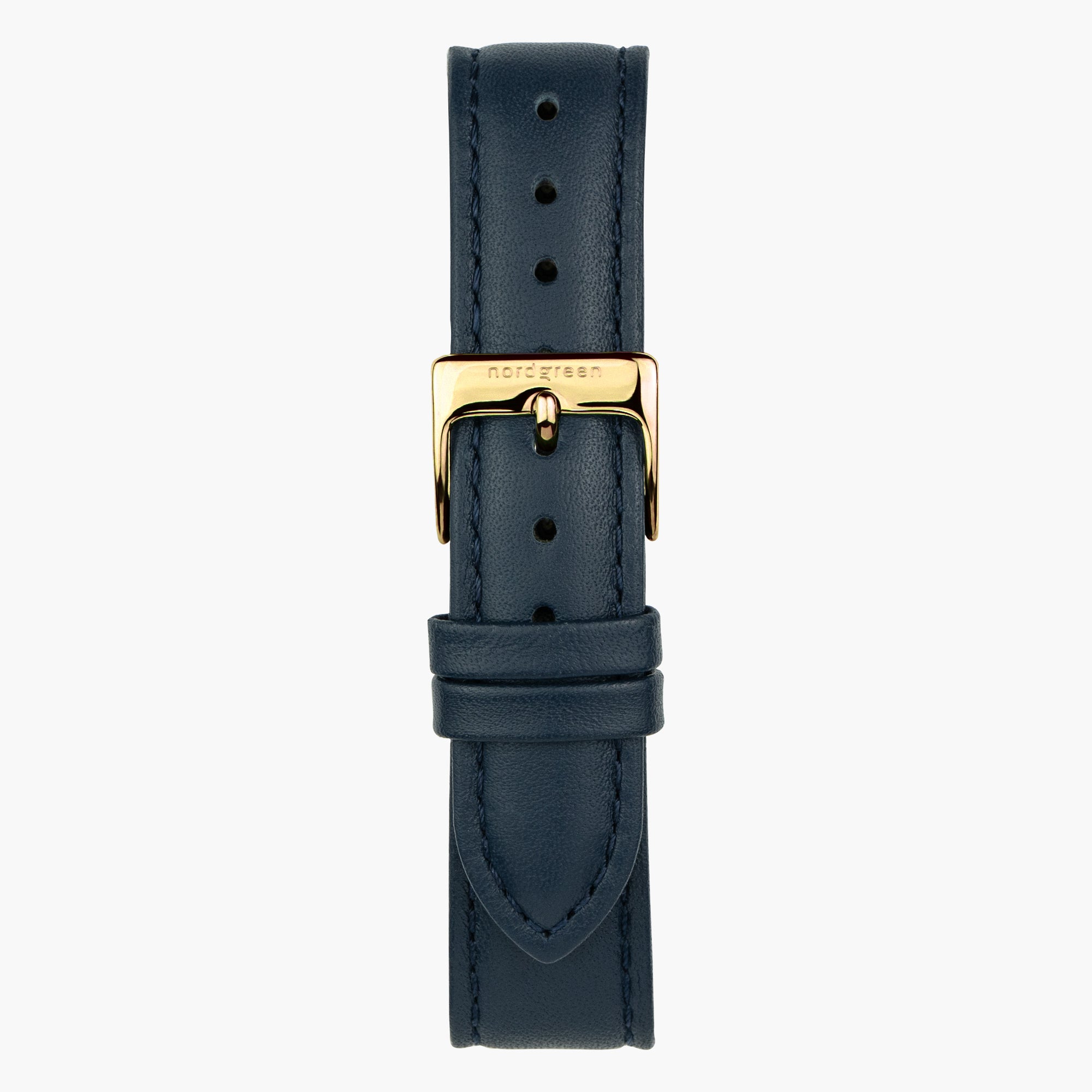Navy Vegan Leather - Gold