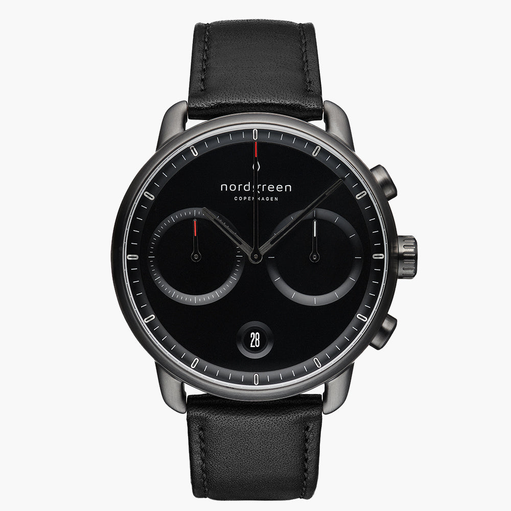 Nordgreen Pioneer ブラックダイヤル Pioneer Chronograph | Nordgreen 42mm Gunmetal Black