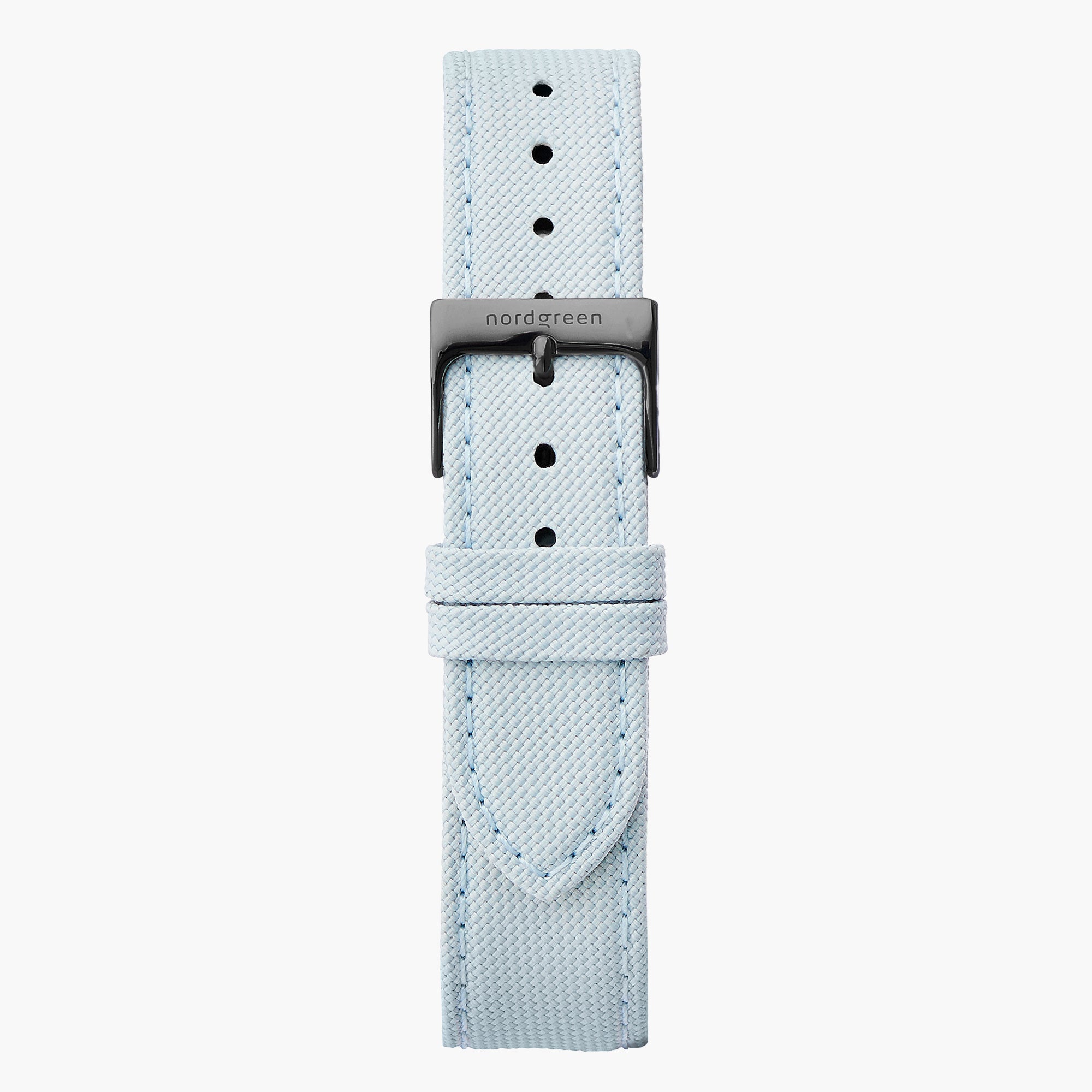 Light Blue Nylon - Gun Metal