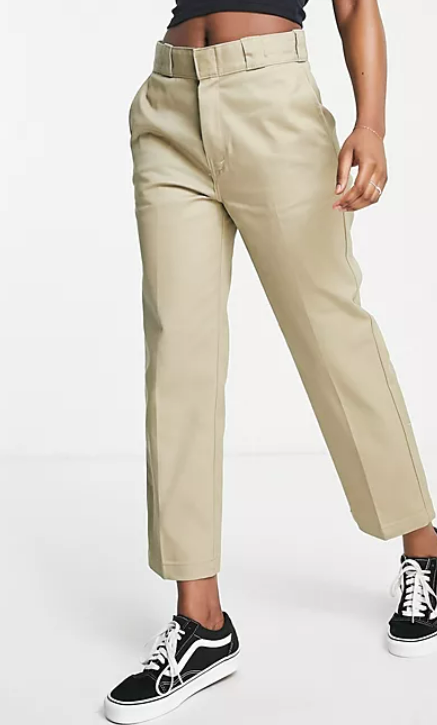 Dickies 847 cropped work trousers in khaki