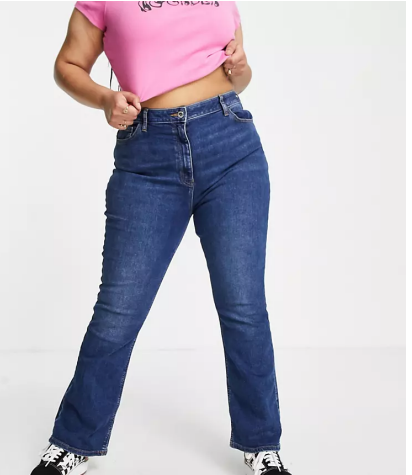 COLLUSION Plus x008 bootleg flare jeans in blue