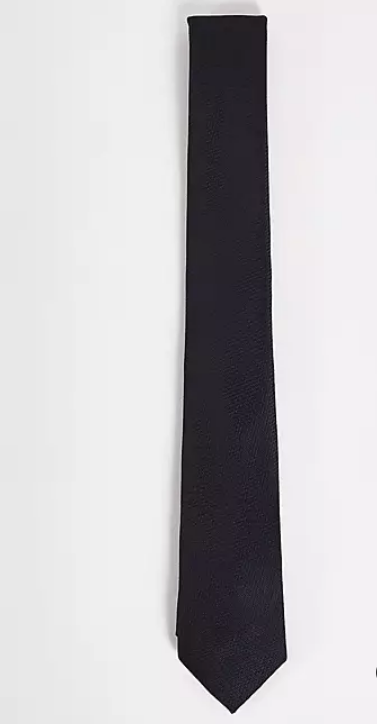 ASOS DESIGN textured tie in black
