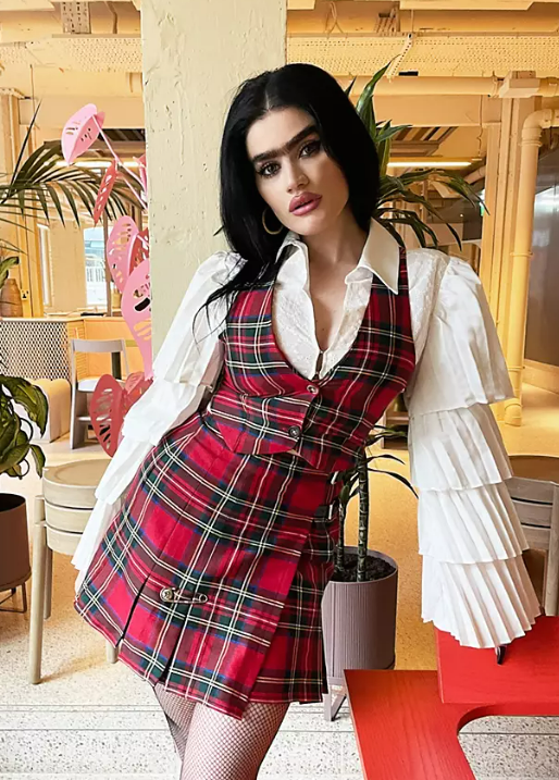 Labelrail x Sophia Hadjipanteli waistcoat in tartan check co-ord
