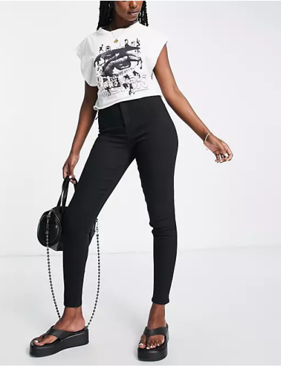 Topshop Joni jean in black