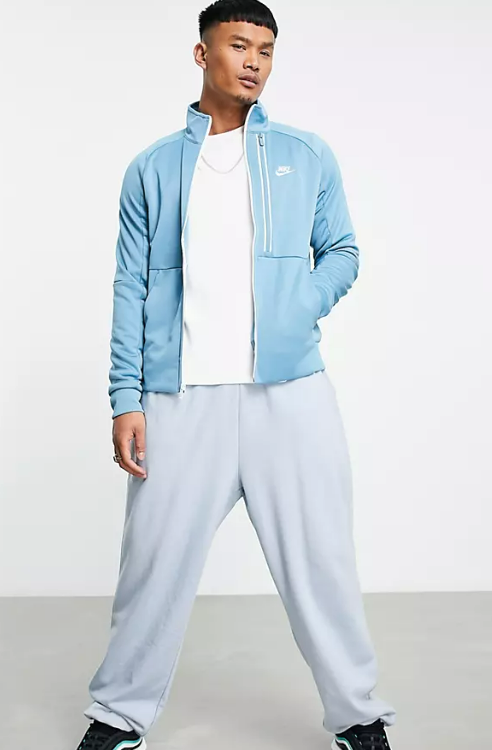 Nike Sportswear N98 Pack tribute full zip jacket in blue