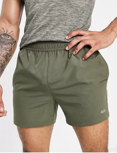 ASOS 4505 icon training short in mid length in khaki