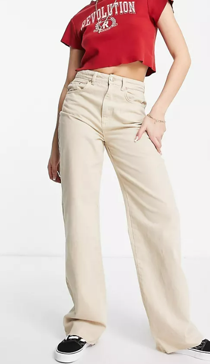 Stradivarius 90s dad jean in sand