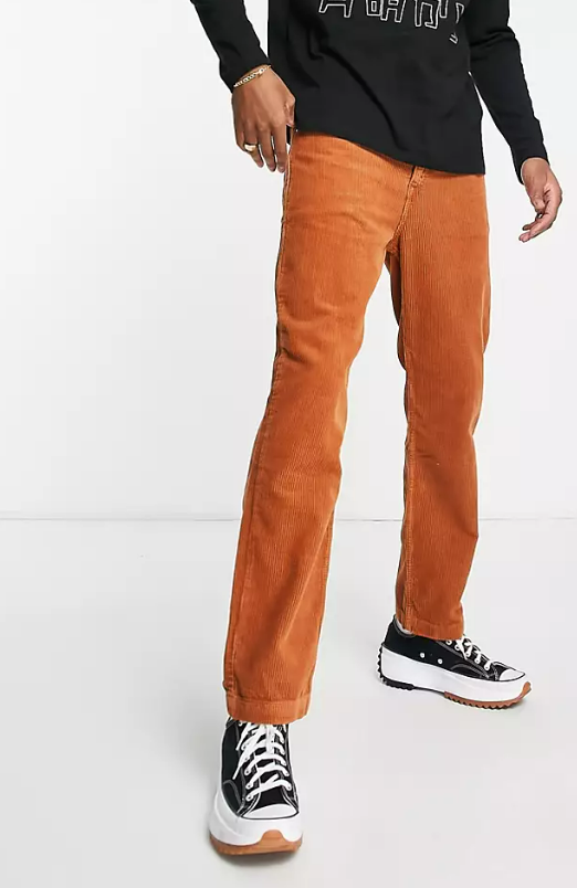 Kickers straight fit cords trousers in brown