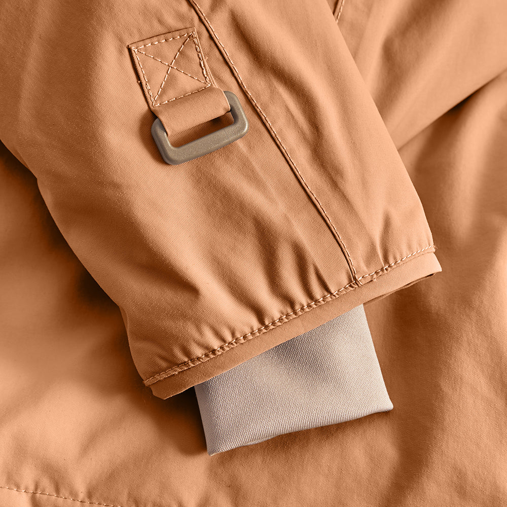 MATWANG Winterjacke mit Fleecefutter und Fellbesatz. GRS