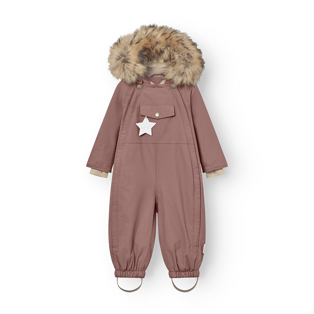 MATWISTI Schneeanzug mit Fleecefutter und Fellbesatz. GRS