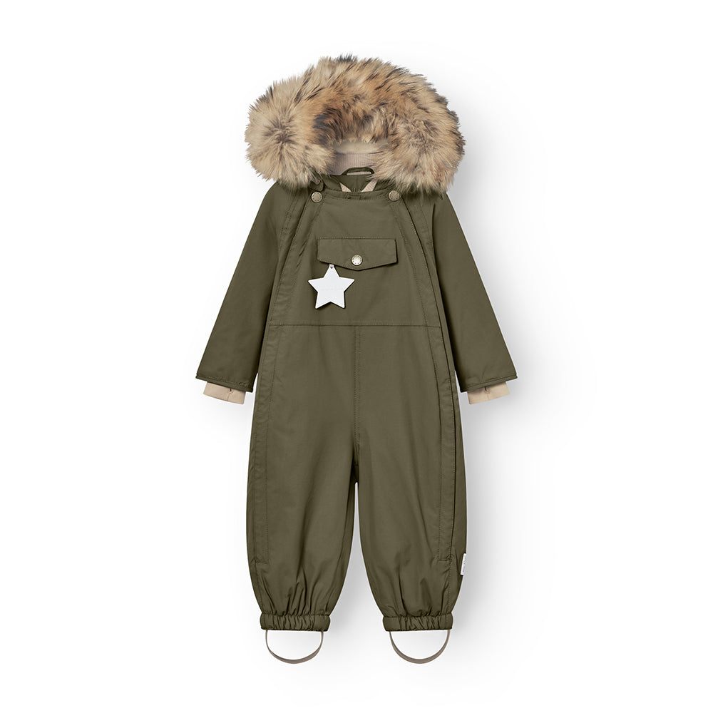 MATWISTI Schneeanzug mit Fleecefutter und Fellbesatz. GRS