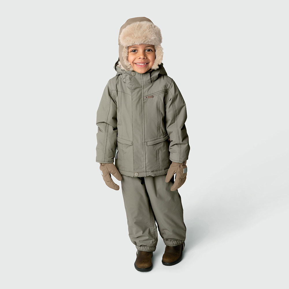 MATVESTYN Winterjacke mit Fleecefutter und Fellbesatz. GRS