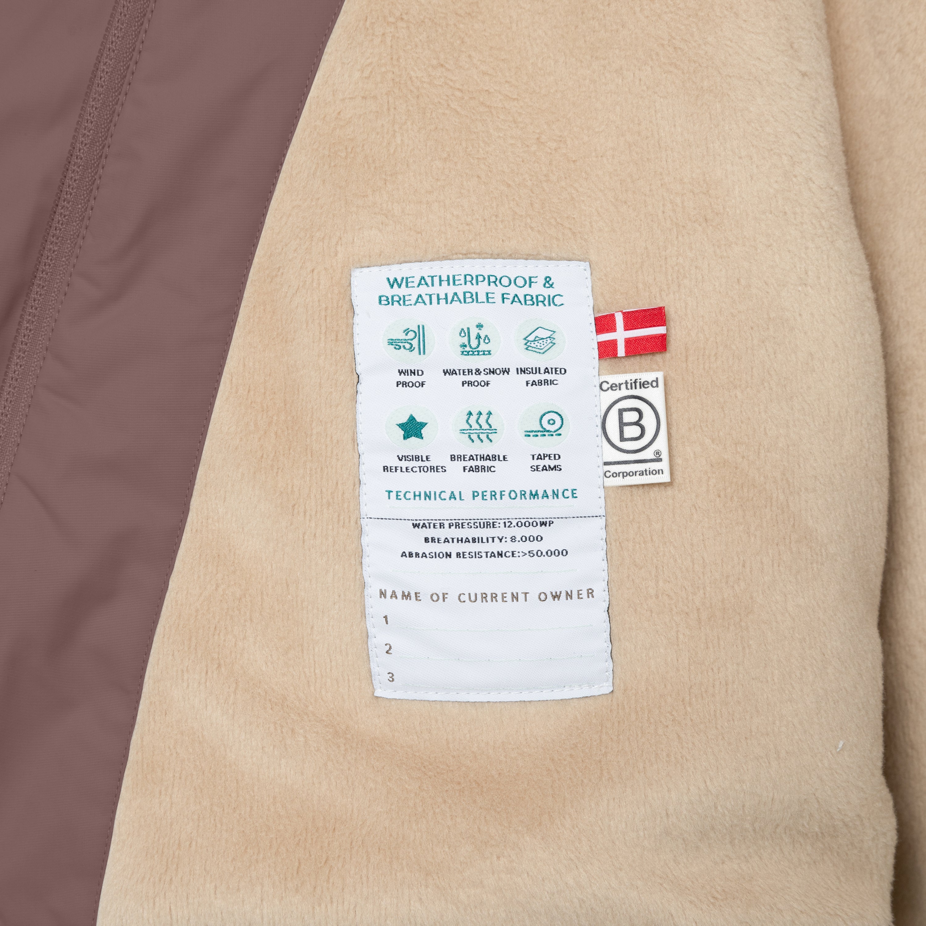 MATWANG Winterjacke mit Fleecefutter. GRS