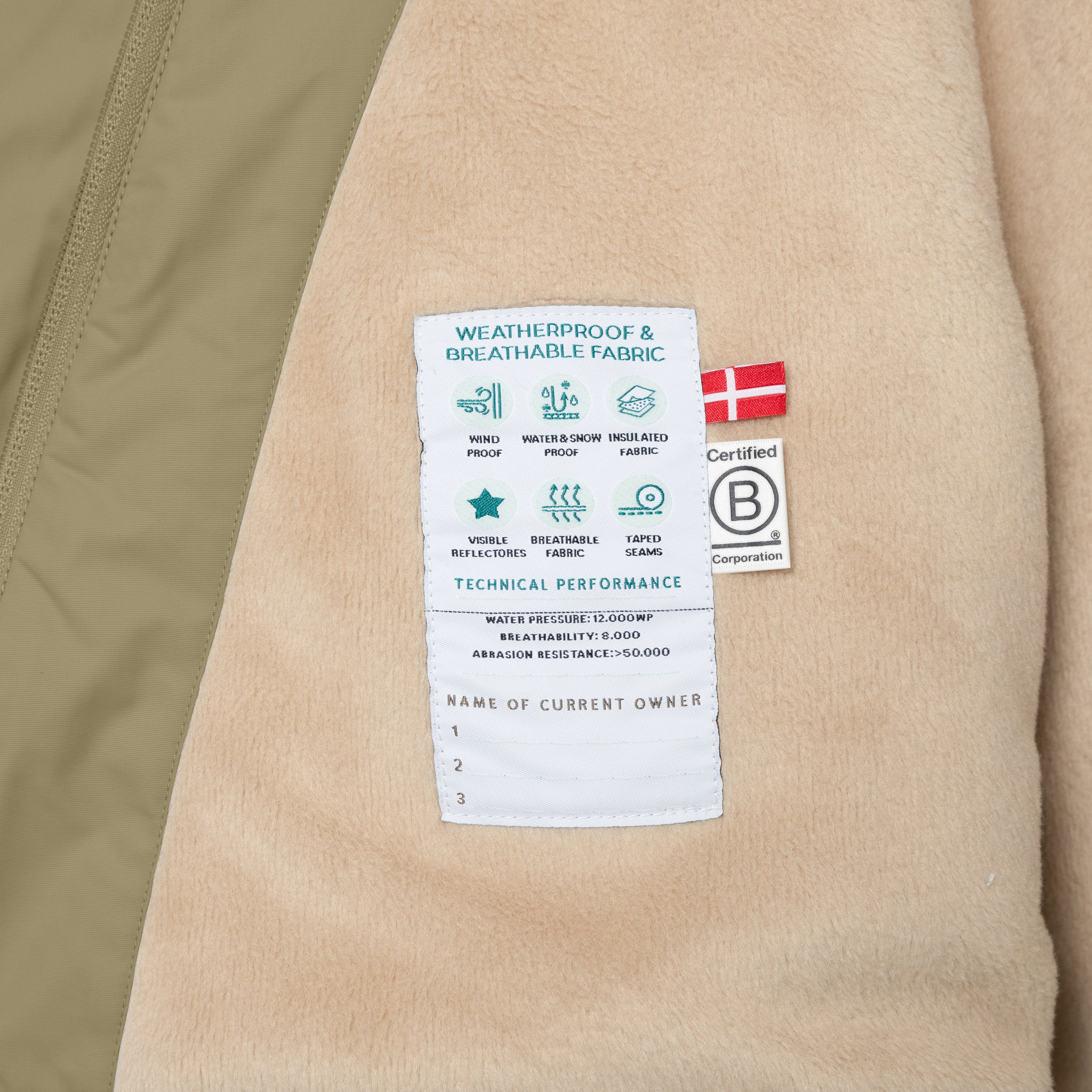 MATWANG Winterjacke mit Fleecefutter. GRS