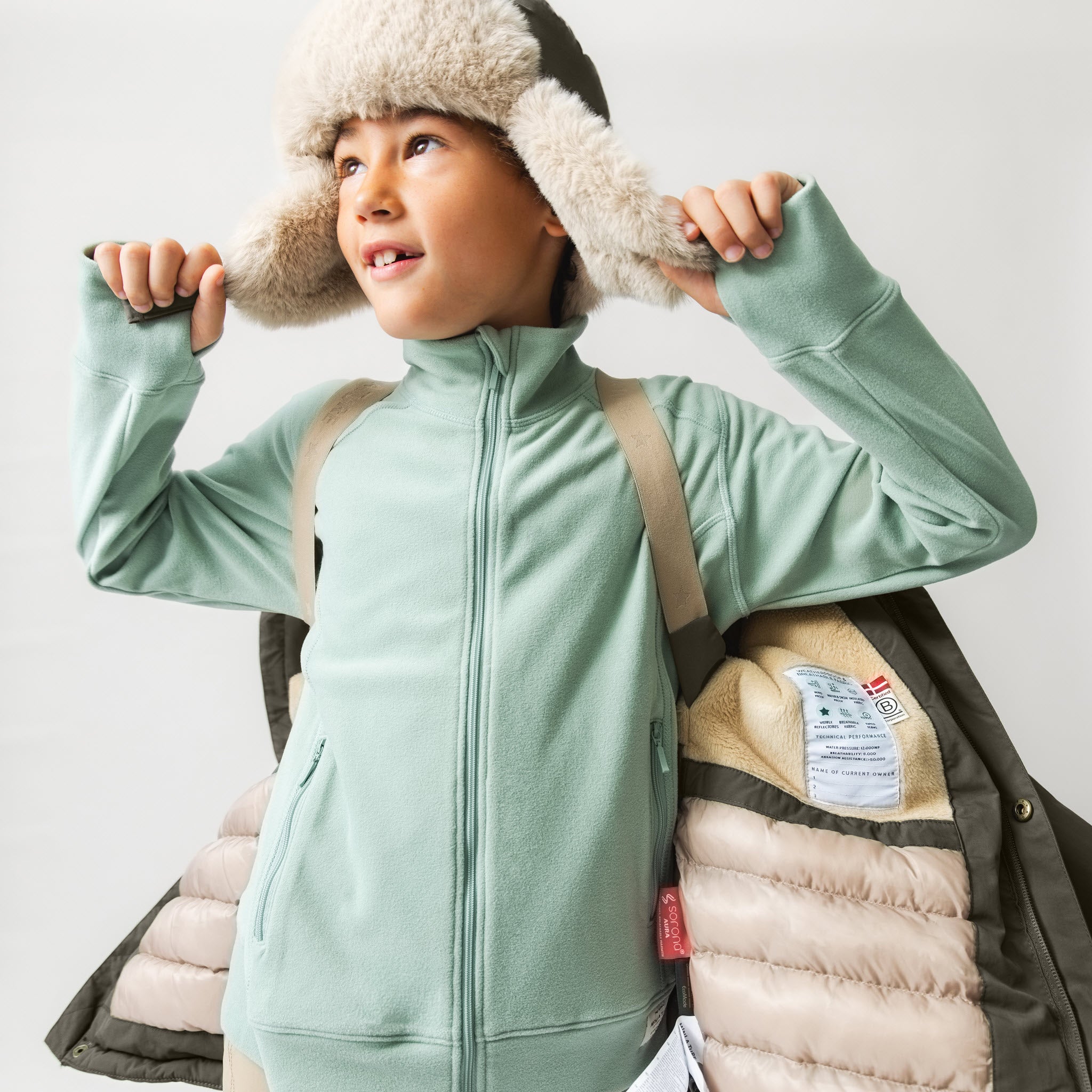 MATKASTORIO Winterjacke mit Fleecefutter. GRS