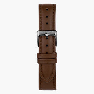 Cuero Marrón - Gun Metal - 36mm