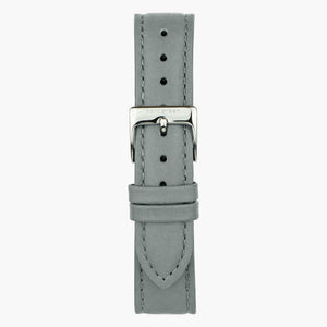 Cuero Gris - Plata - 28mm