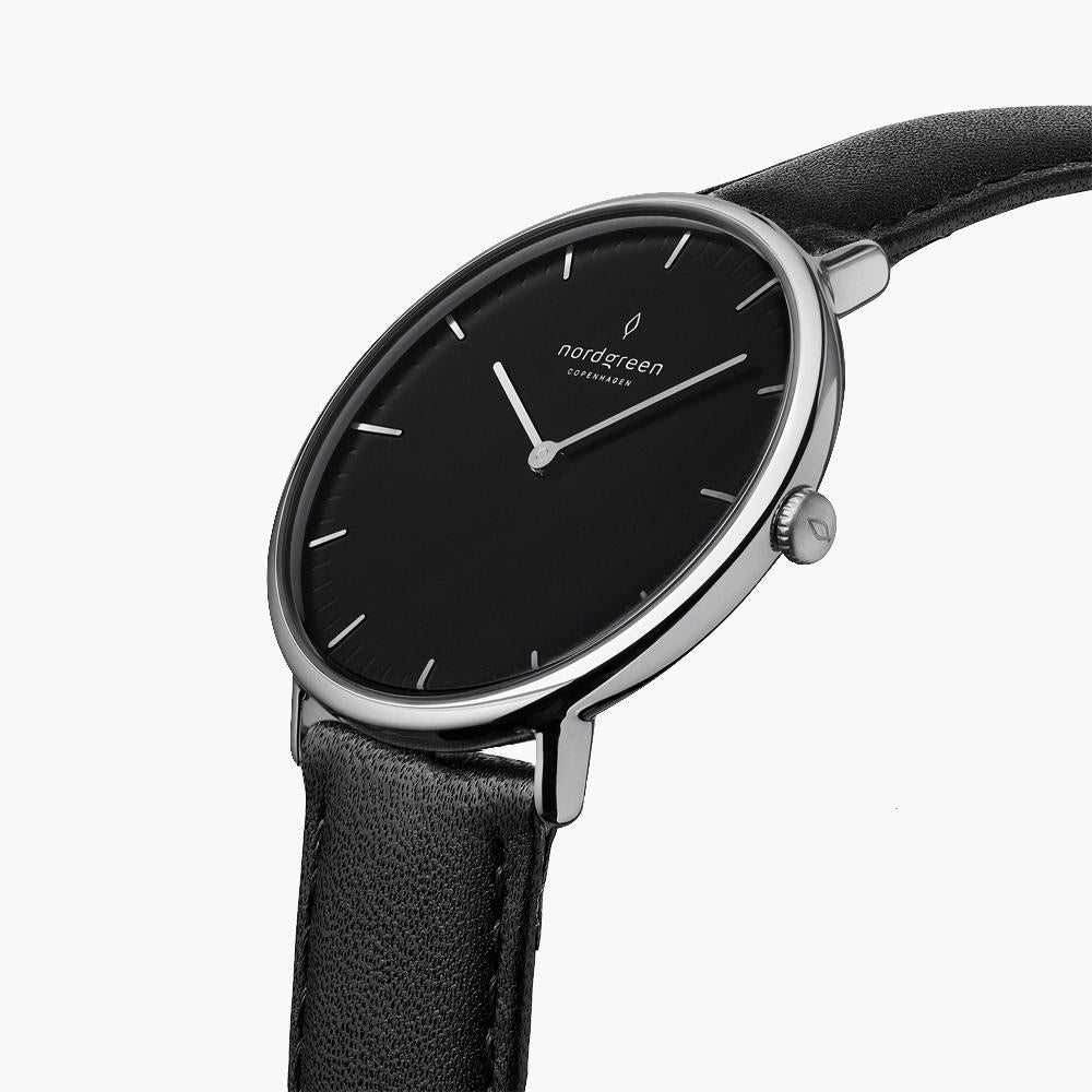 nordgreen native ブラックダイヤル ブラックレザー Native Silver 40mm – Nordgreen Global