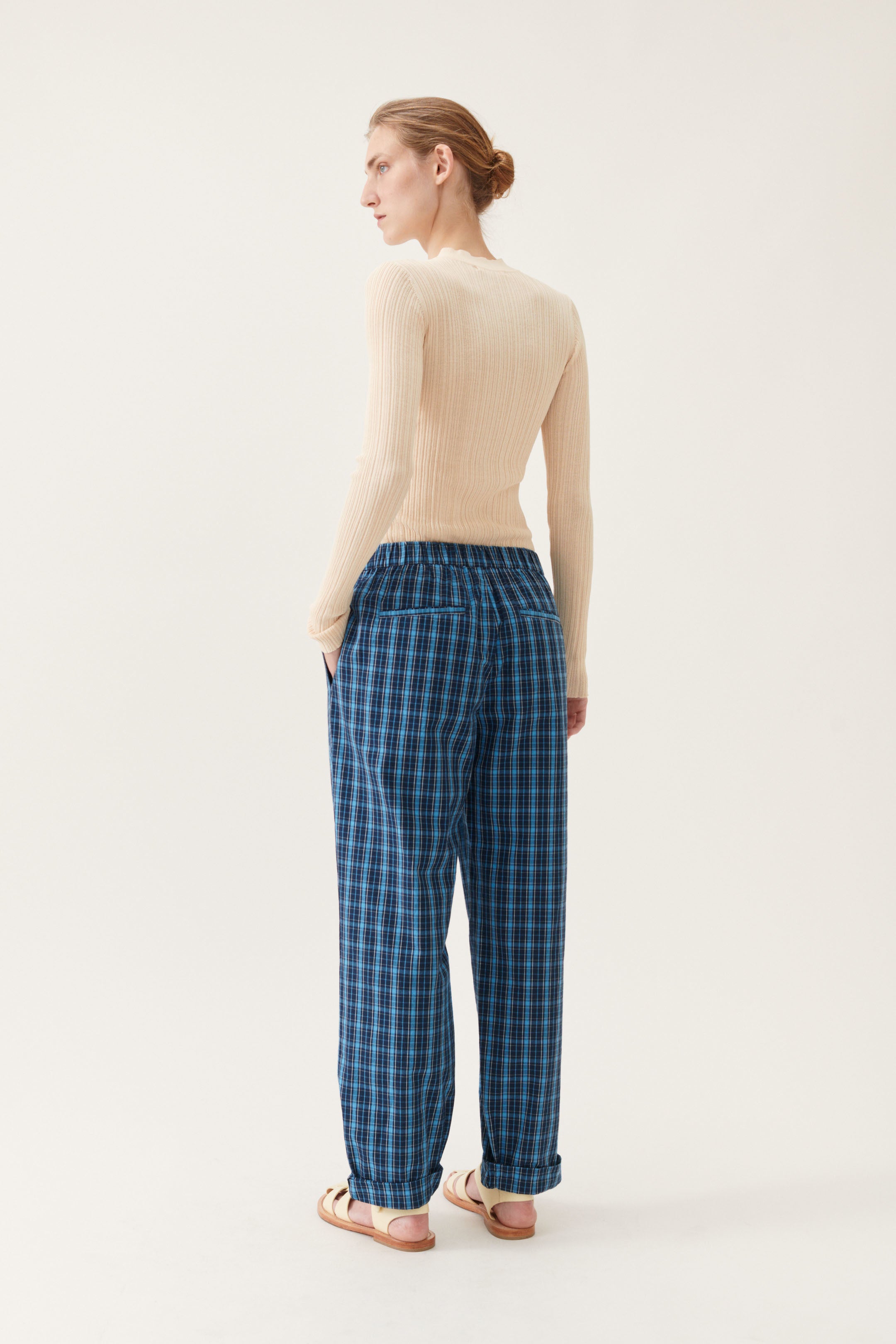 Lovechild 1979 Hailey Pants - Navy Checkered PANTS 499 Navy