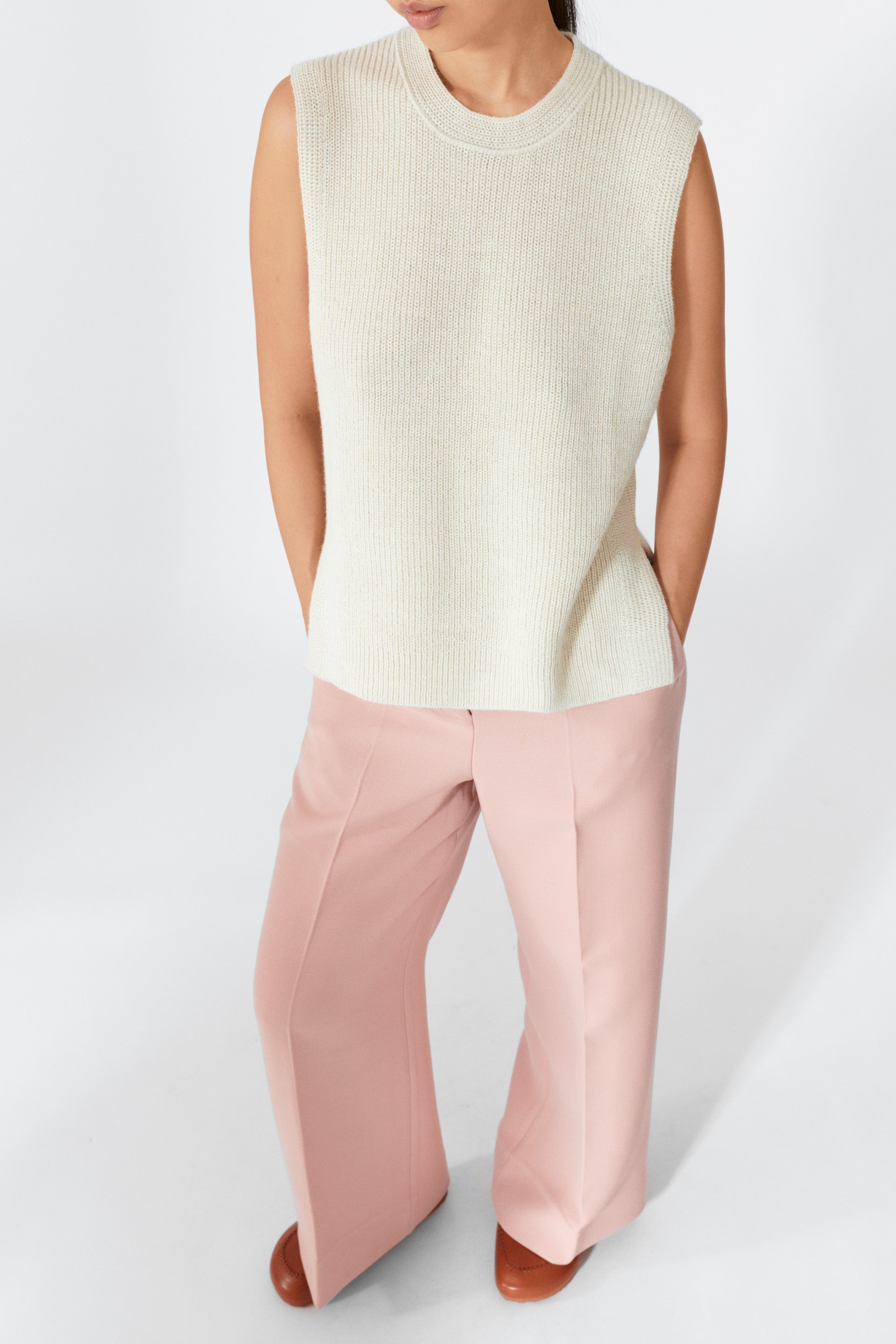 Lovechild 1979 Velma Vest KNITWEAR 007 Egret
