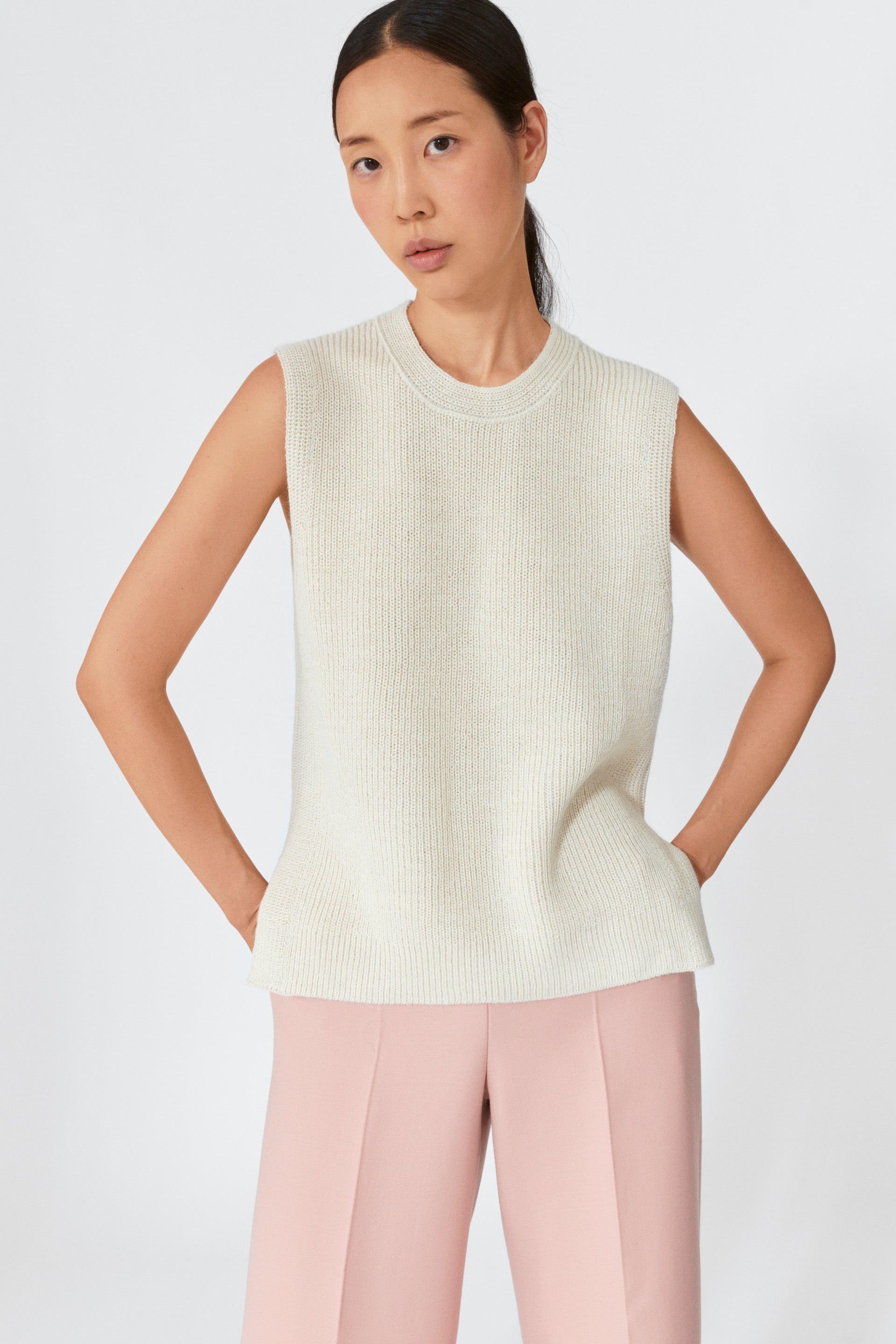 Lovechild 1979 Velma Vest KNITWEAR 007 Egret