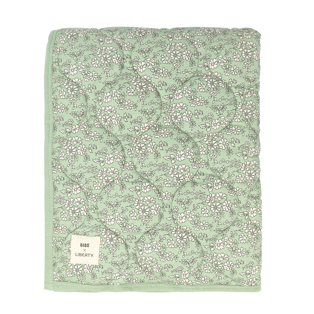 【新品未使用】Bibiy MELINDA CAPE BIBS x LIBERTY Quilted Blanket Capel - Sage