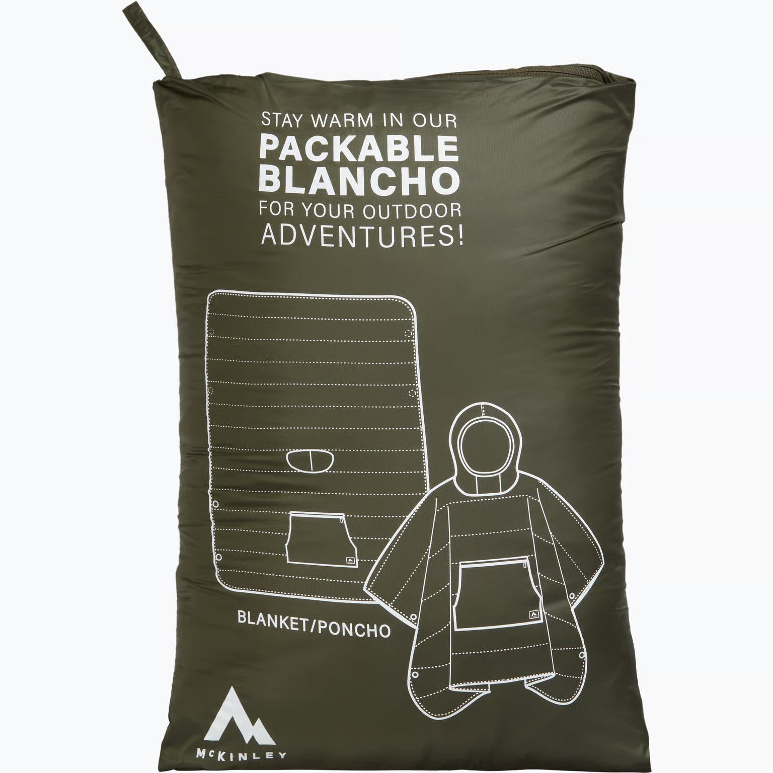 Packable Blanco Poncho