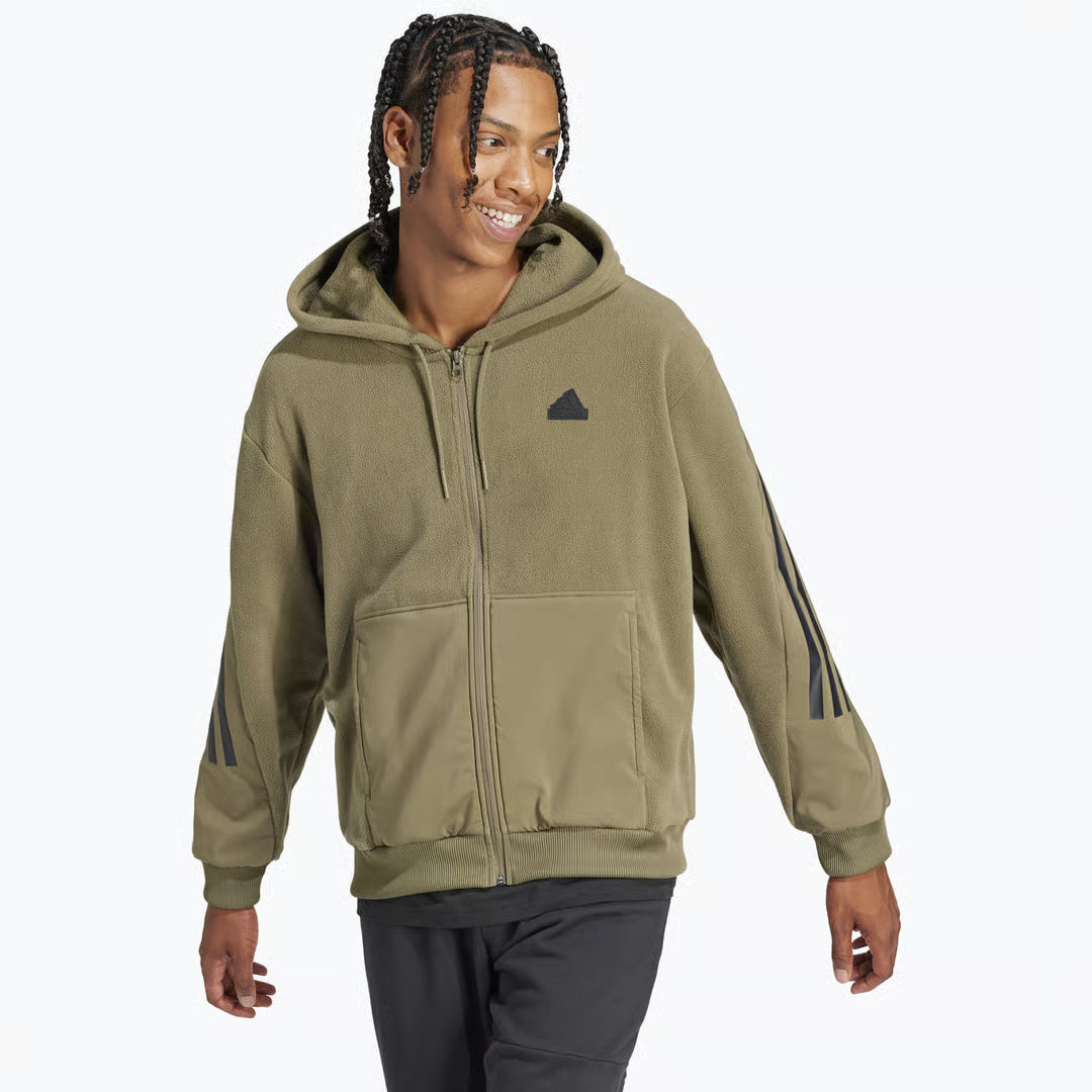 Future Icons 3-Stripes Full Zip Hættetrøje