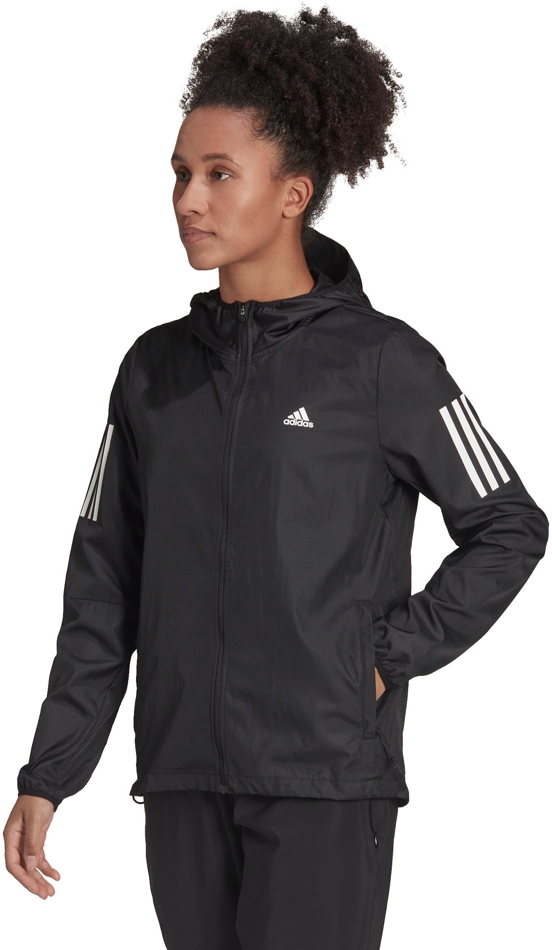 Own the Run Hooded Running windbreaker