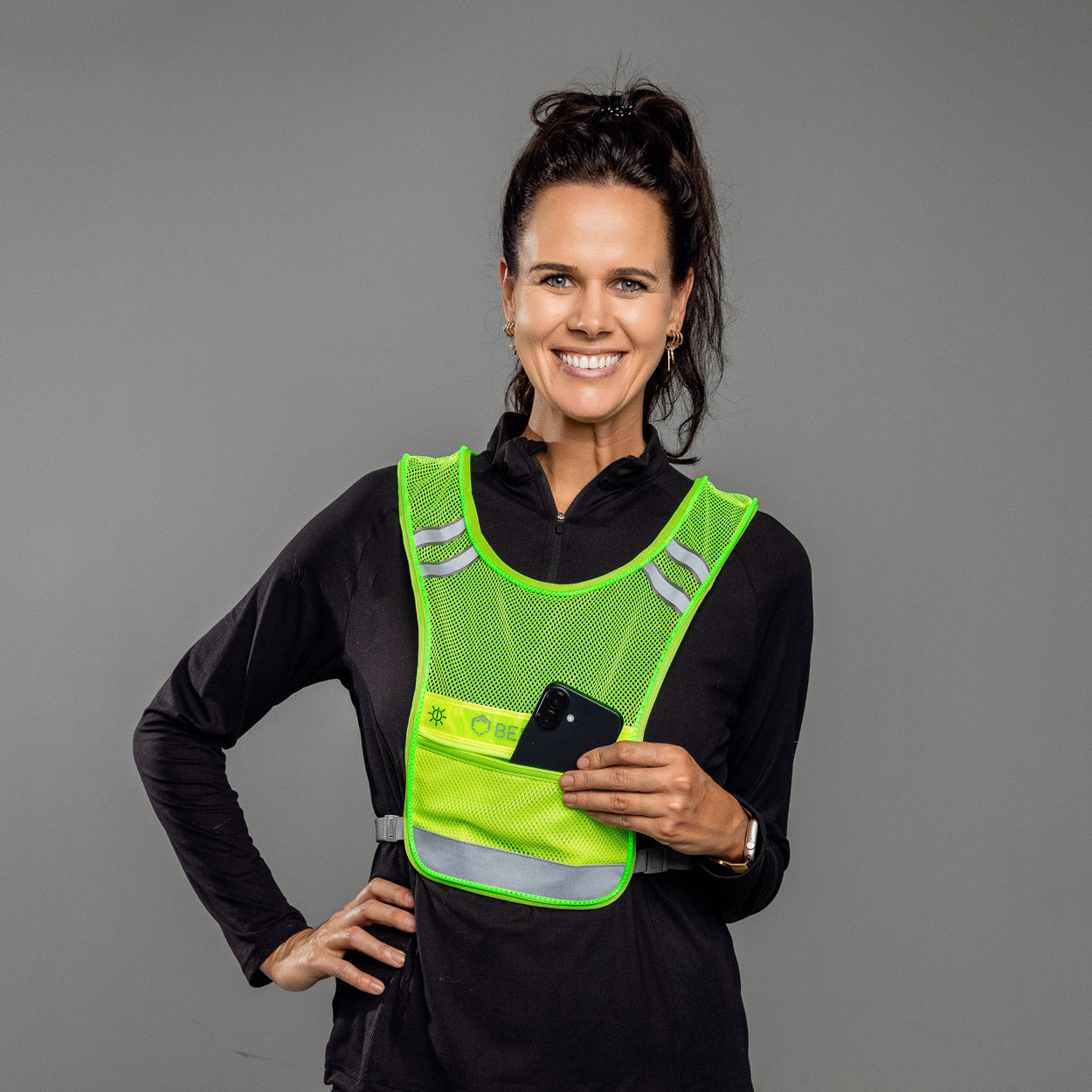 Løbevest med LED Lys.