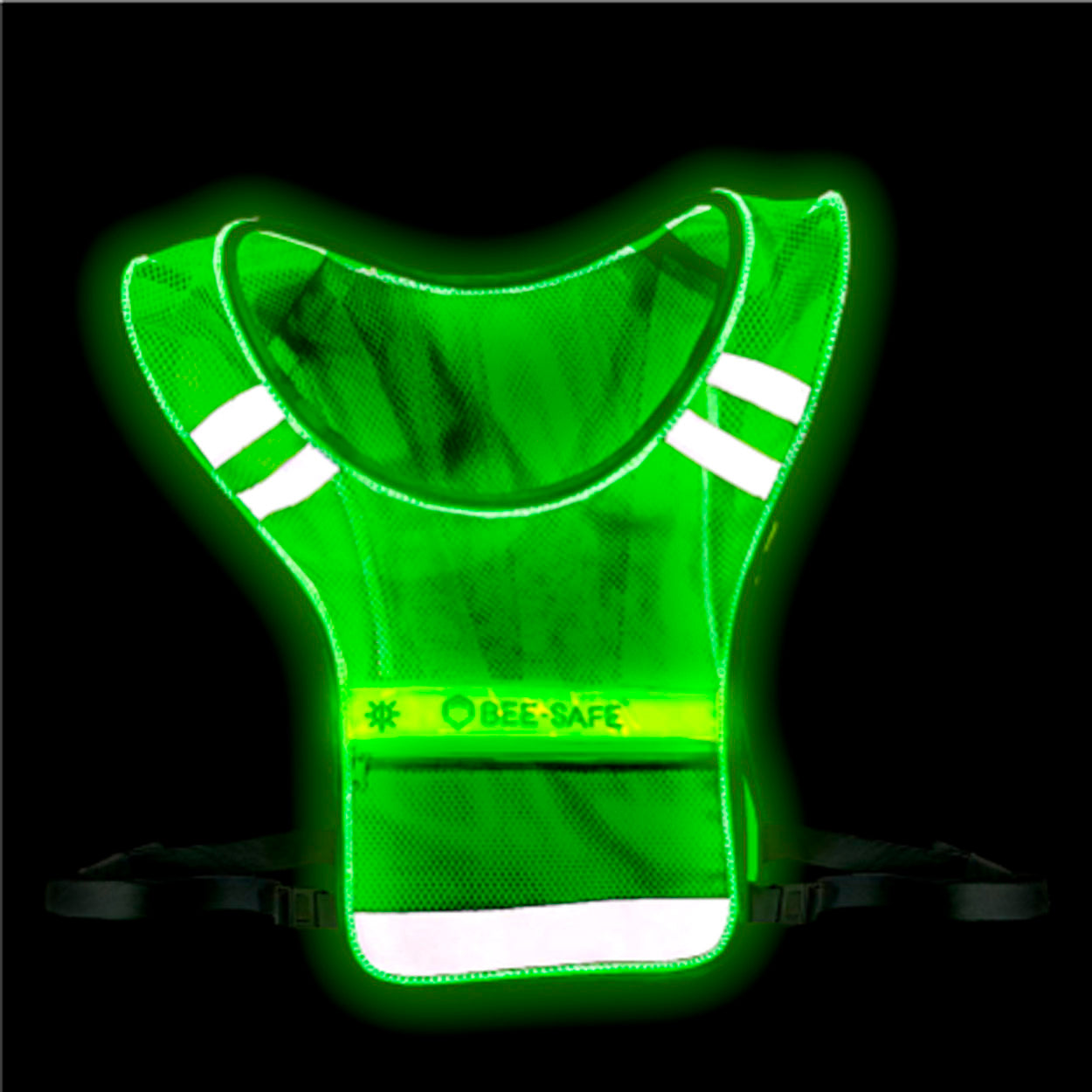 Løbevest med LED Lys.