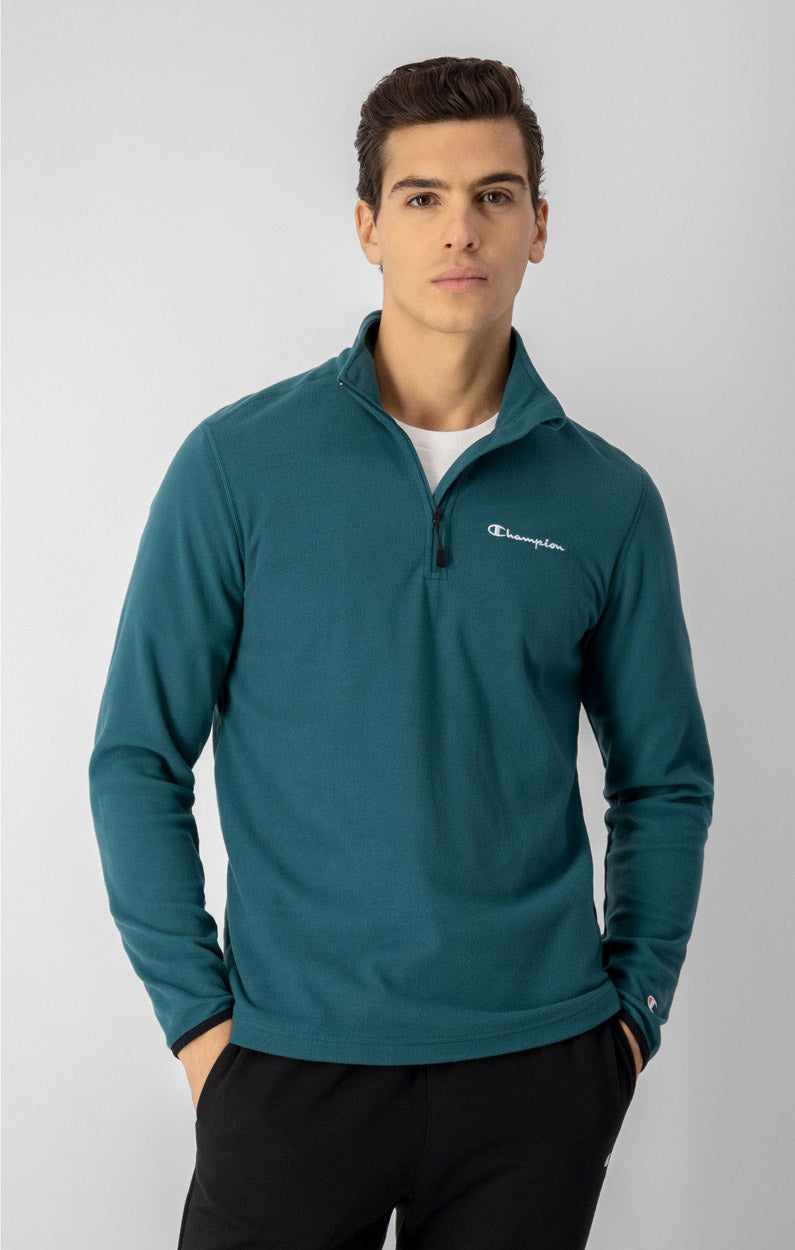 Half Zip-Up Script Logo Fleece sweatshirt