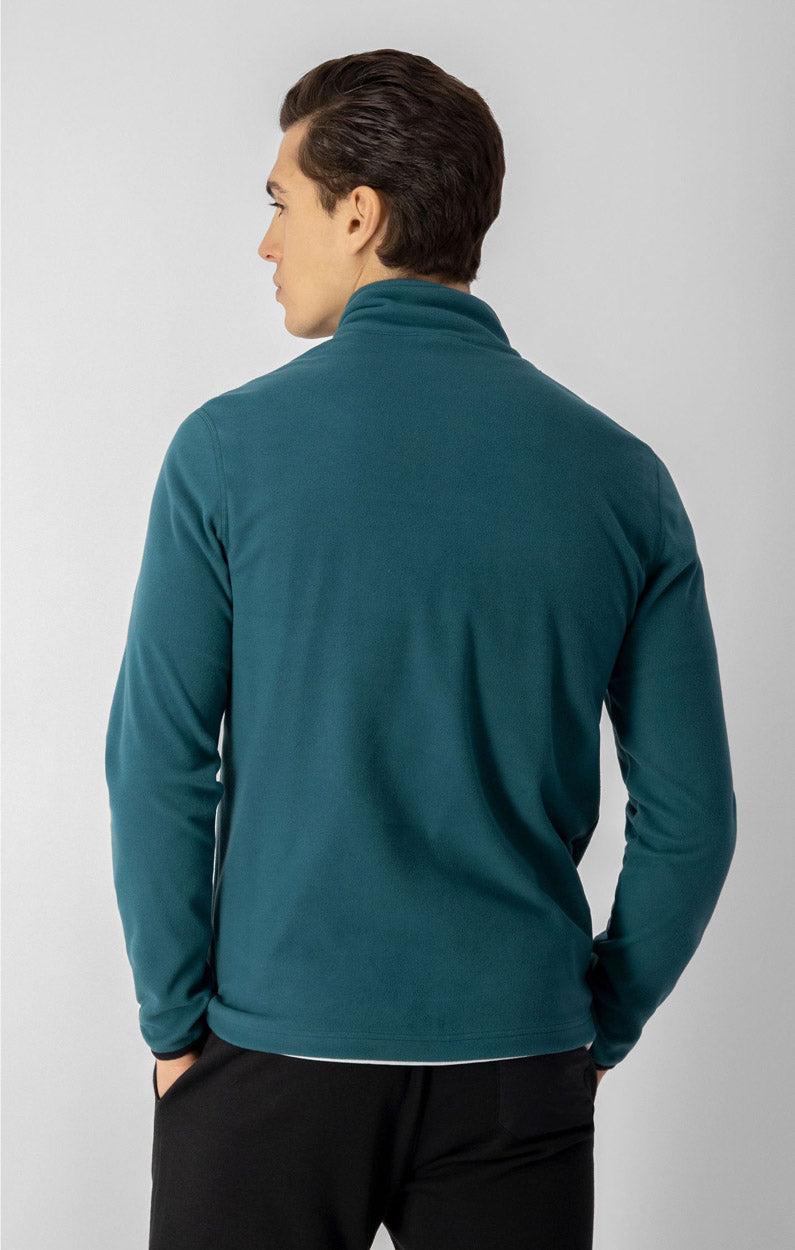 Half Zip-Up Script Logo Fleece sweatshirt