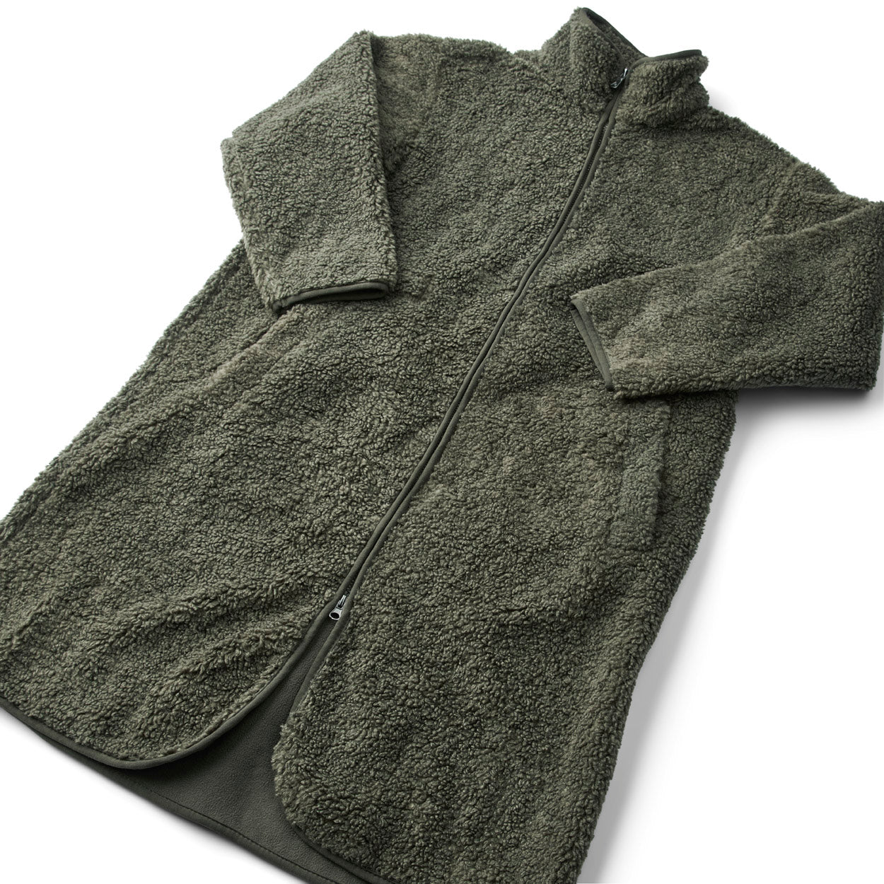 Edith Pile Lang Fleecejakke