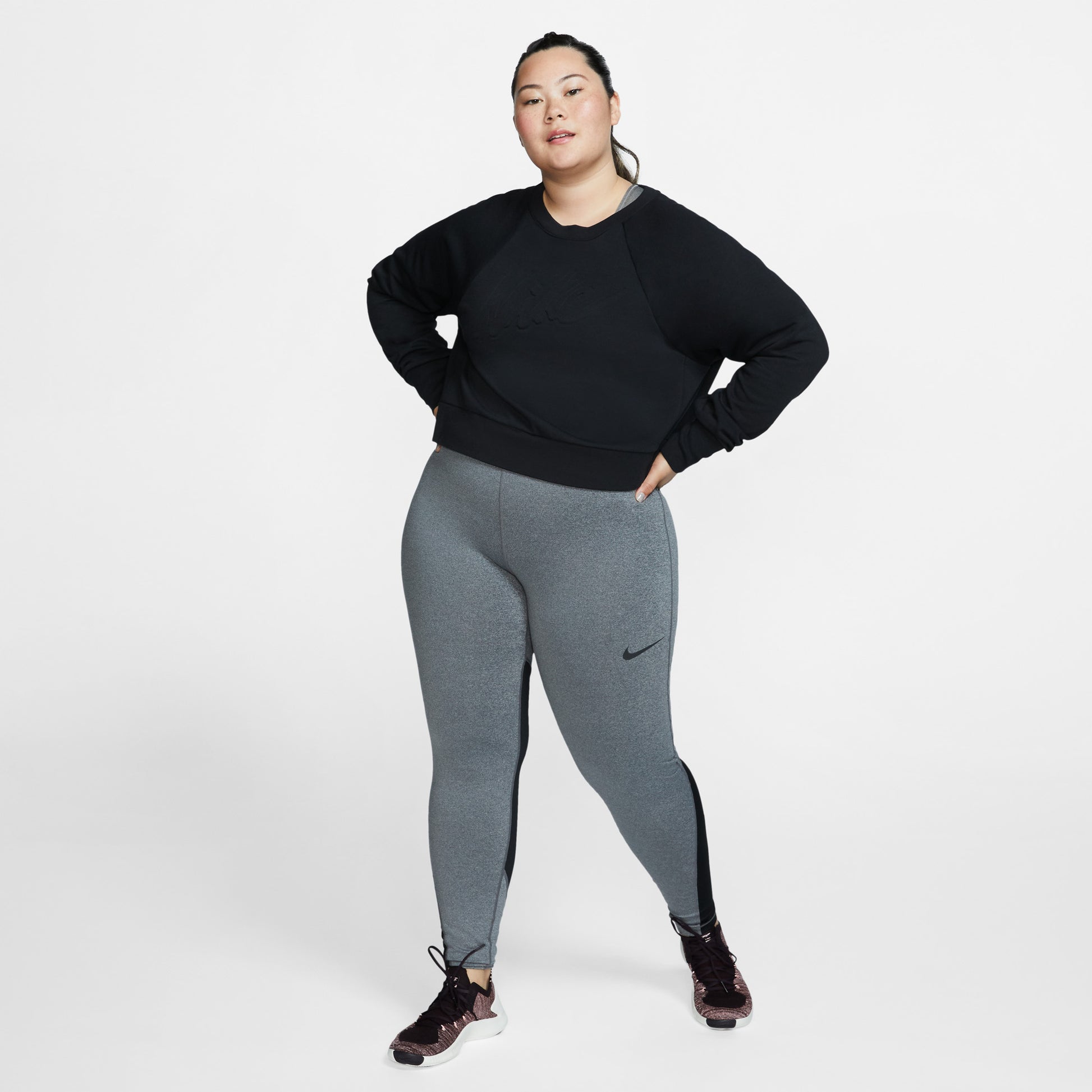 Dri-FIT Long-Sleeve træningstrøje (Plus Size)