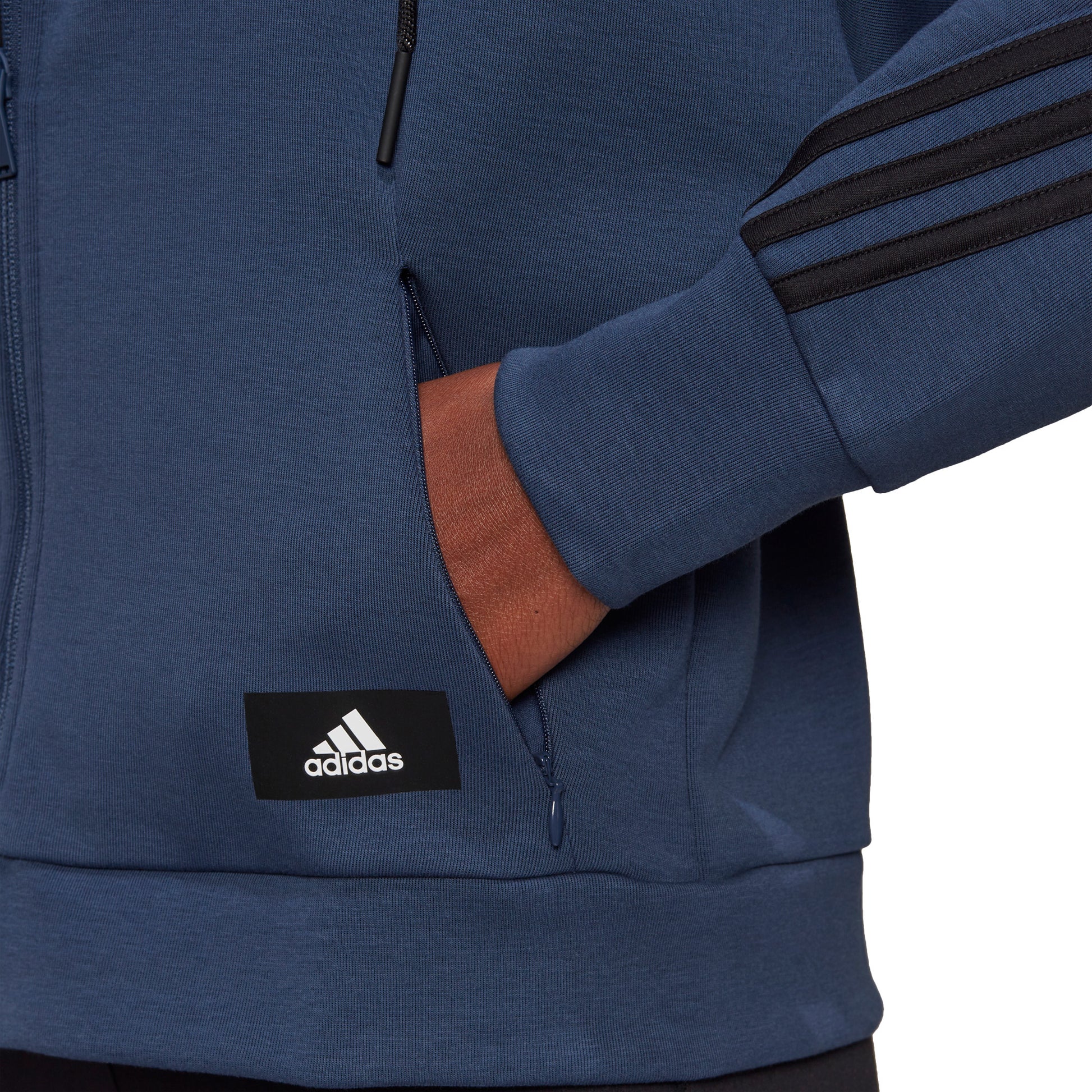 adidas Sportswear Wrapped 3-Stripes Full-Zip hættetrøje